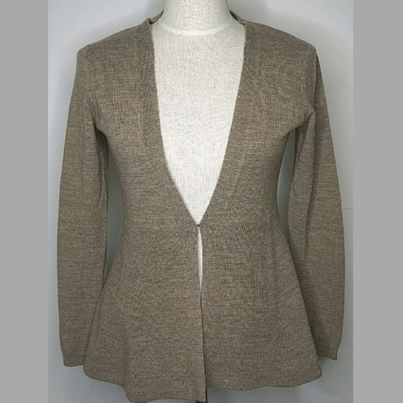 Nanette Lepore Sweaters - Nanette lepore fitted cardigan sweater tan medium